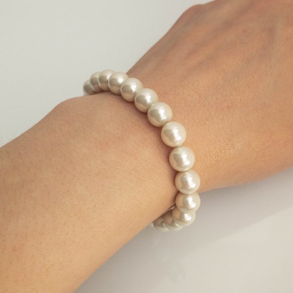 Charter Club Jewelry - Cream Kiska 8mm Imitation Pearl Stretch Bracelet